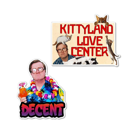 Trailer Park Boys Sticker Pack | Officially Licensed Bubbles Decent Sticker and Kittyland Love Center for Kitties Sticker -2 Sticker Pack - Ottos Grotto :: Stickers For Your Stuff