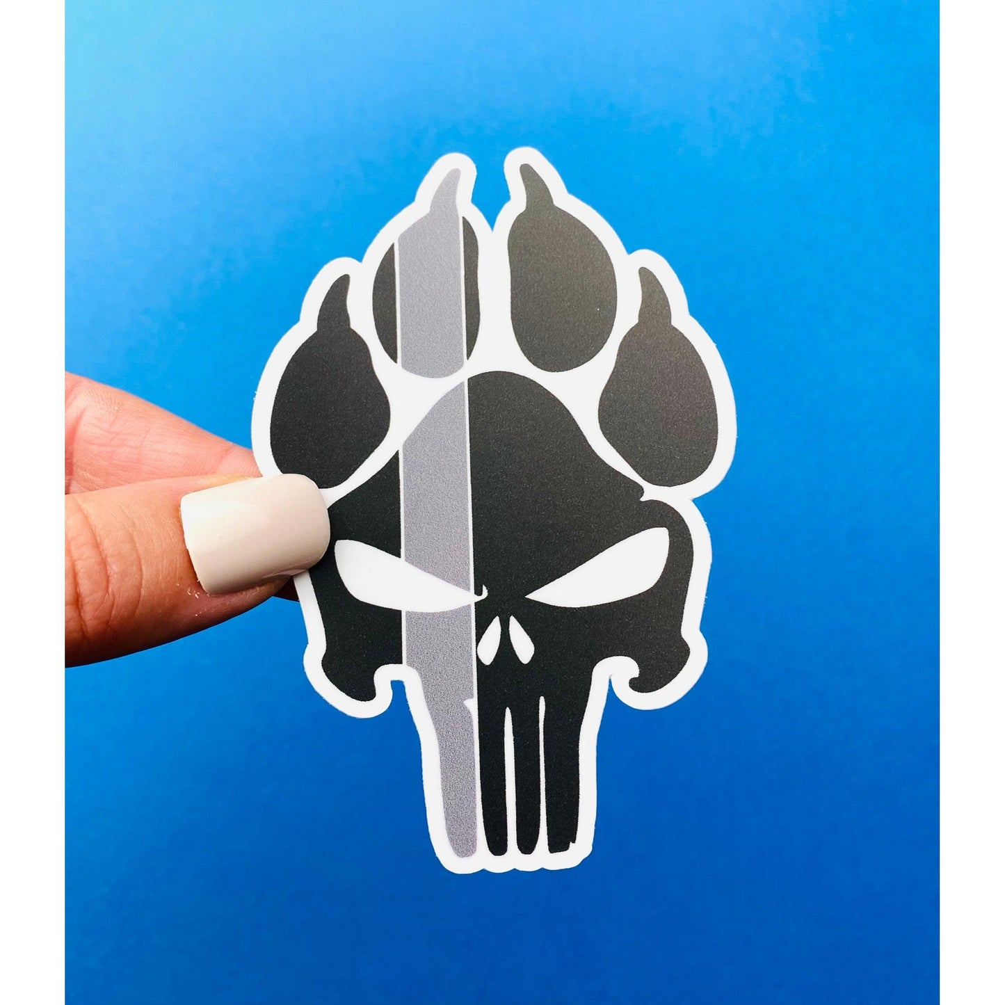 Corrections Officer K9 Police Punisher Pawprint Sticker, Sticker for Police K9 Handler, Dept of Corrections, Law Enforcement - Ottos Grotto :: Stickers For Your Stuff