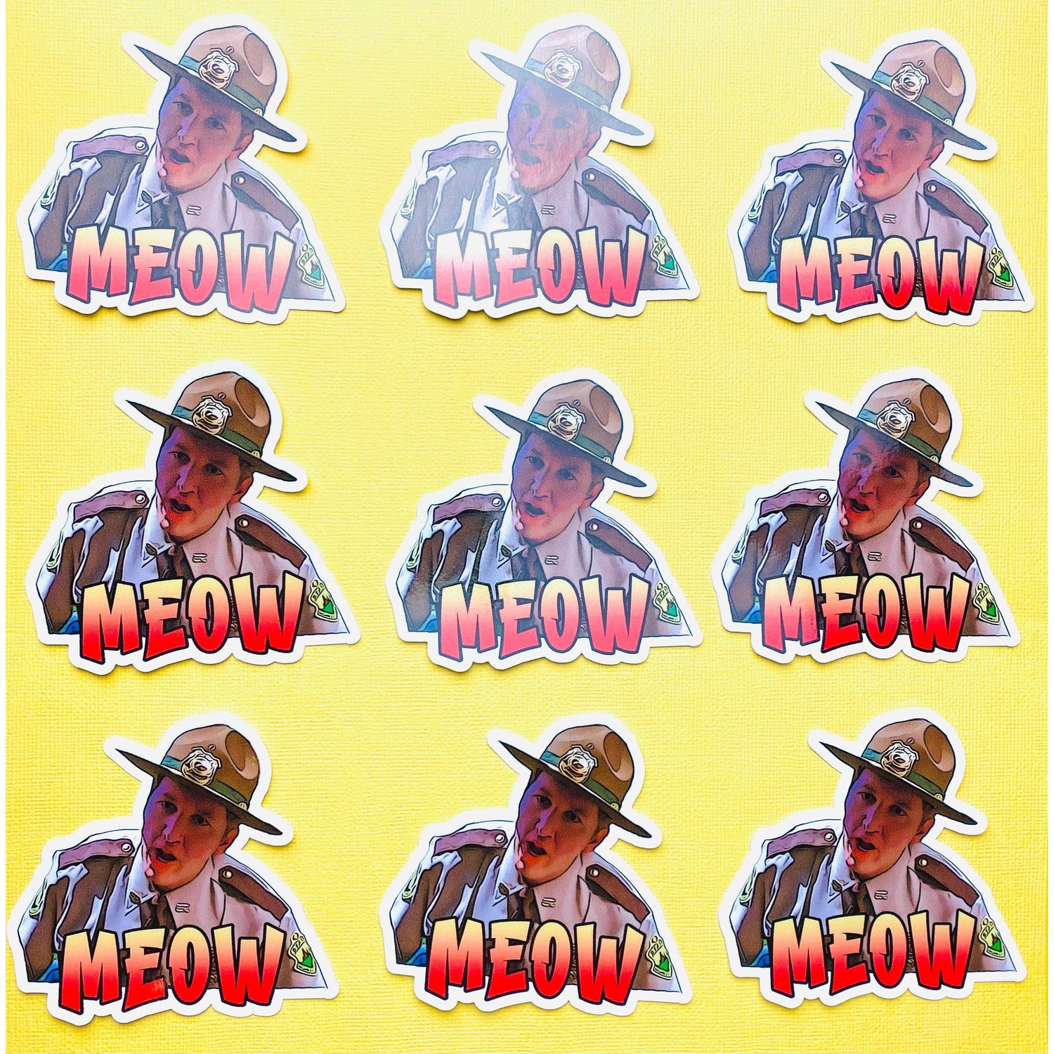 Super Troopers Meow Sticker  | Officially Licensed Super Troopers | Right Meow - Funny Highway Patrol Police Officer Sticker Police Humor - Ottos Grotto :: Stickers For Your Stuff