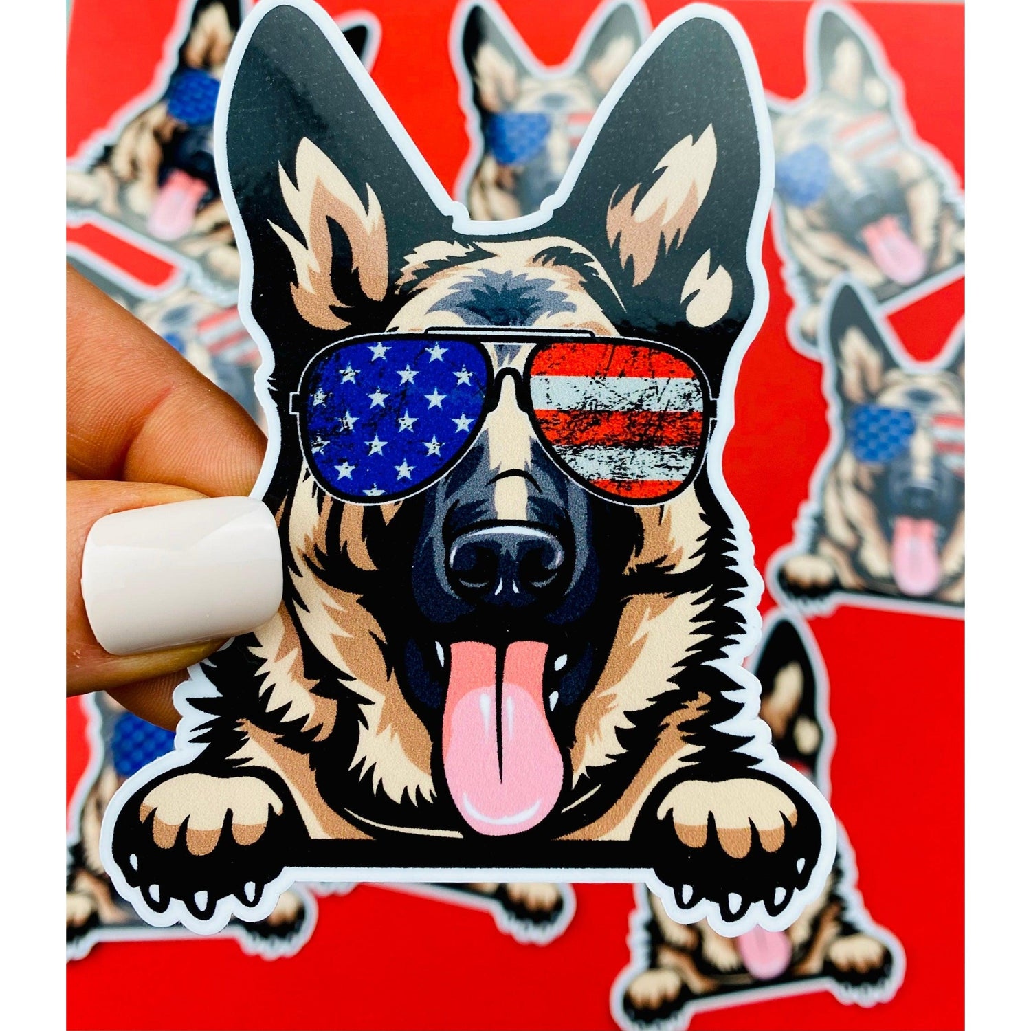 K9 Sticker German Shephed Paws Sticker Cute GSD Dog Decal for Car, Hydroflask, Schutzhund, American Flag Aviators - Ottos Grotto :: Stickers For Your Stuff