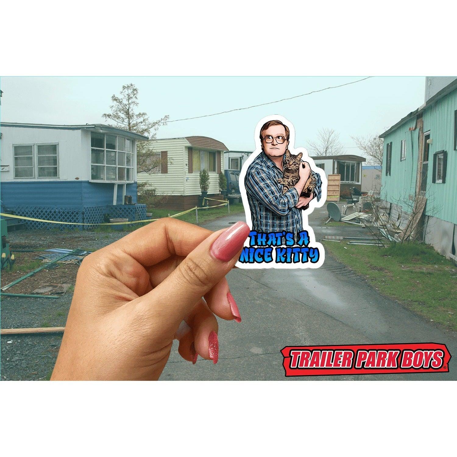 Trailer Park Boys Bubbles Sticker | Officially Licensed Bubbles That's A Nice Kitty Sticker | Trailer Park Boys Bubbles Quotes with Glasses - Ottos Grotto :: Stickers For Your Stuff