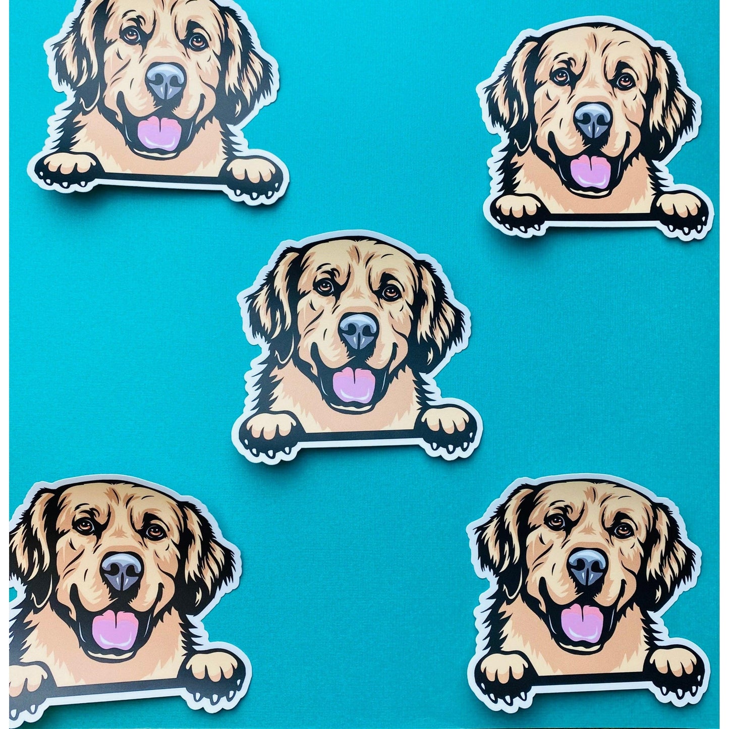 Golden Retriever Sticker Colorful Abstract Cute Golden Retriever Dog Decal for Car, Hydroflask, Gifts Under 5 for Golden Retriever Owner - Ottos Grotto :: Stickers For Your Stuff