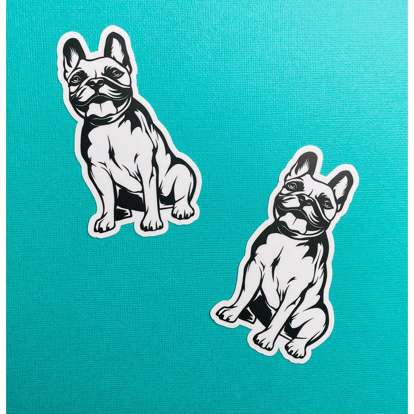 French Bulldog Sticker Black & White Frenchie Bulldog Dog Decal for Car, Water Bottle, Perfect French Bulldog Gift - Ottos Grotto :: Stickers For Your Stuff