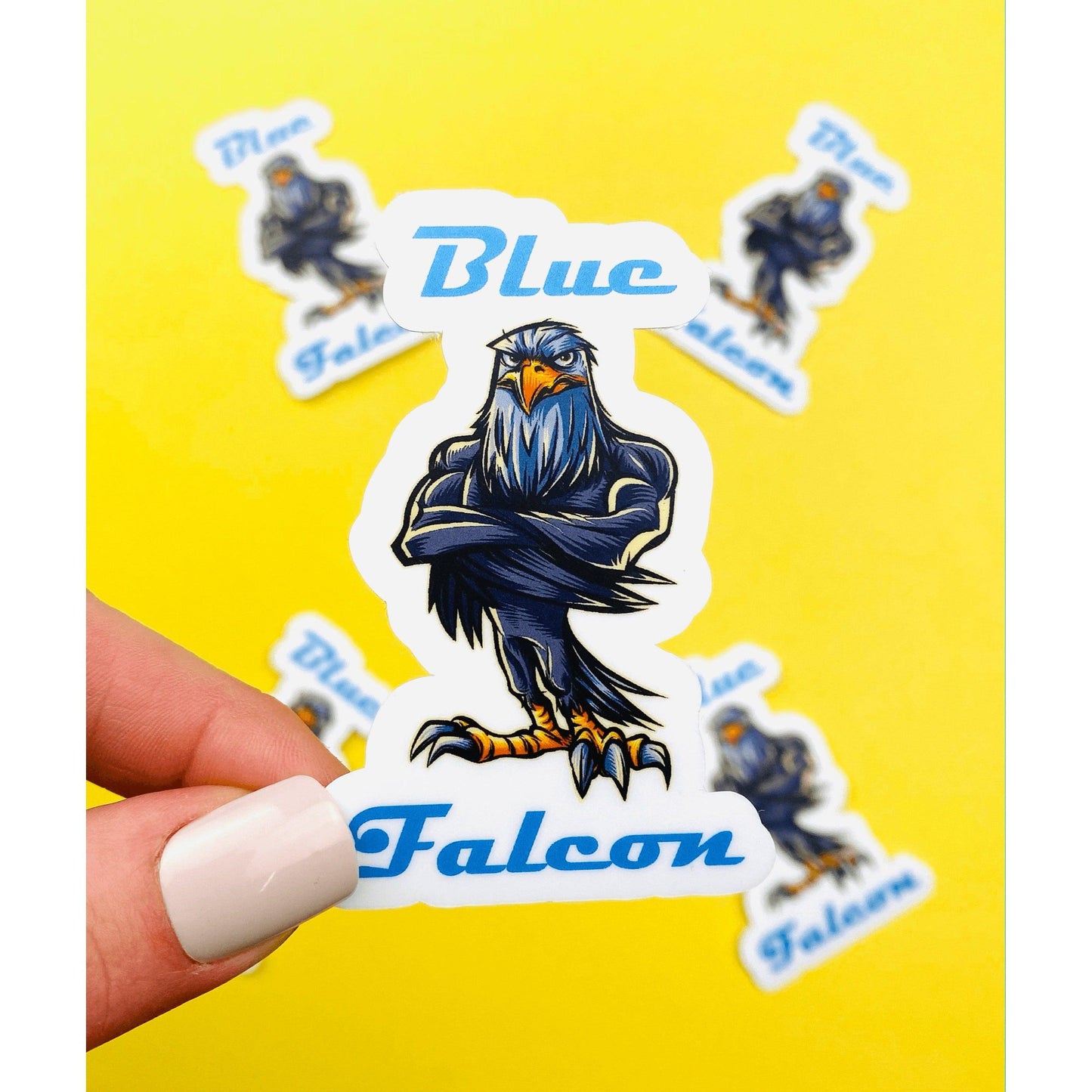 Blue Falcon Sticker for Police Law Enforcement Military Buddy - Ottos Grotto :: Stickers For Your Stuff
