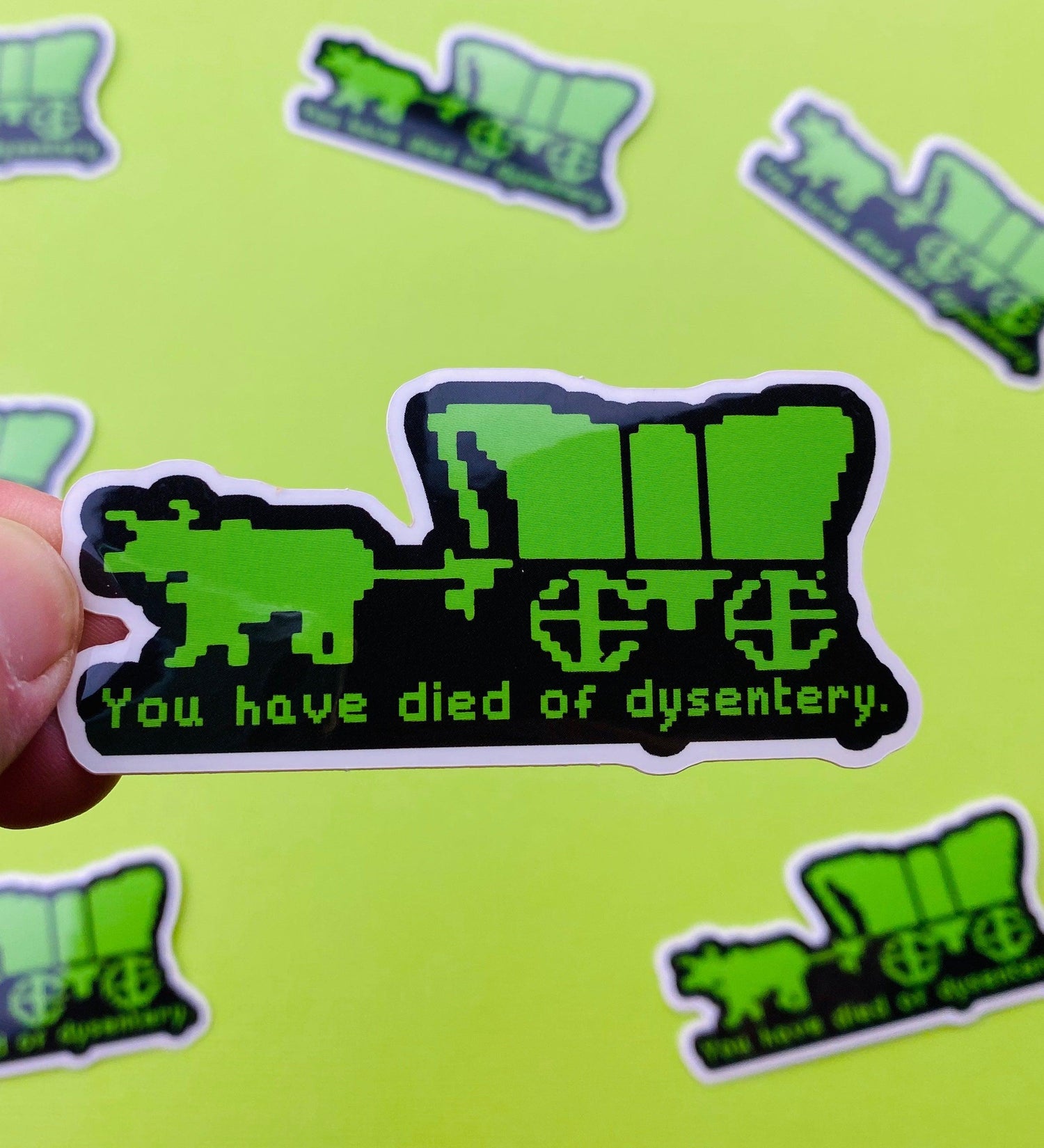 Oregon Trail Sticker Eighties Sticker 1980s Sticker Retro Gaming Sticker Funny Decal for Eighties Kids - Ottos Grotto :: Stickers For Your Stuff