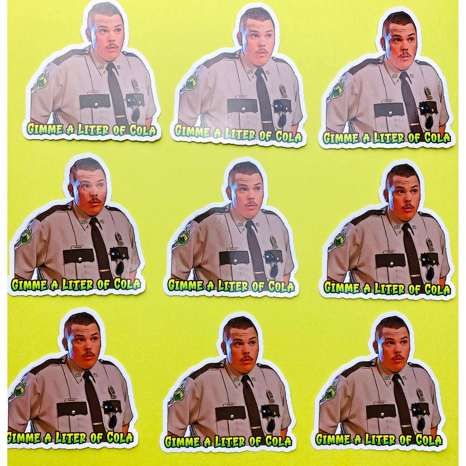 Super Troopers Farva Sticker Liter of Cola | Officially Licensed Super Troopers | Funny Highway Patrol Police Officer Sticker Police Humor - Ottos Grotto :: Stickers For Your Stuff