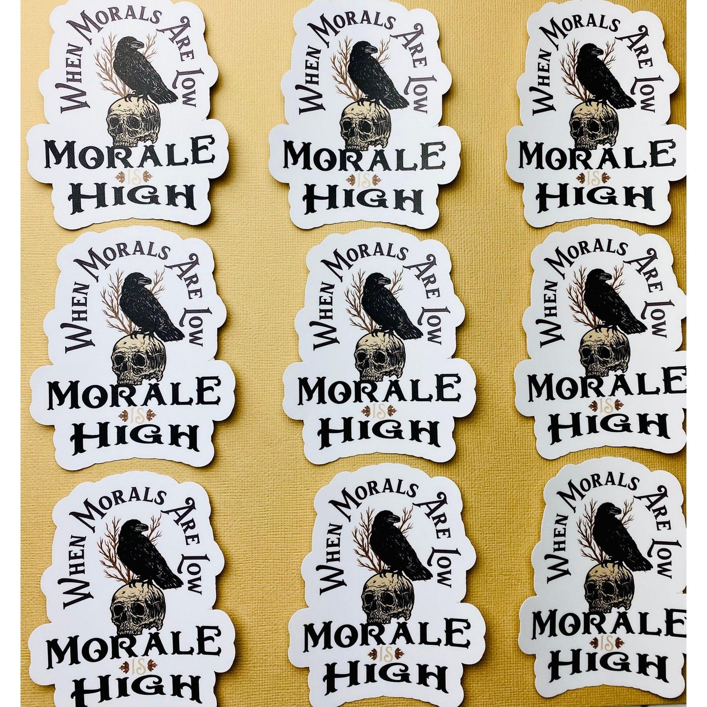 Morals Are Low, Morale is High Sticker for Police K9 Handler, Military K9, Army, K9 Unit, Law Enforcement - Ottos Grotto :: Stickers For Your Stuff