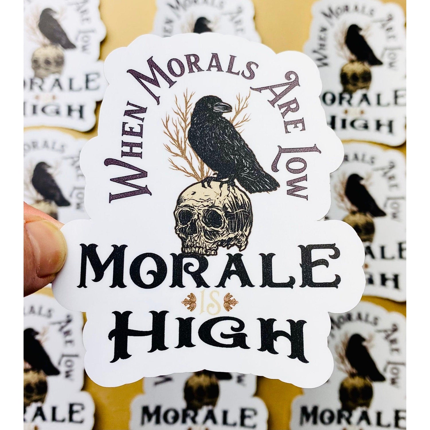 Morals Are Low, Morale is High Sticker for Police K9 Handler, Military K9, Army, K9 Unit, Law Enforcement - Ottos Grotto :: Stickers For Your Stuff
