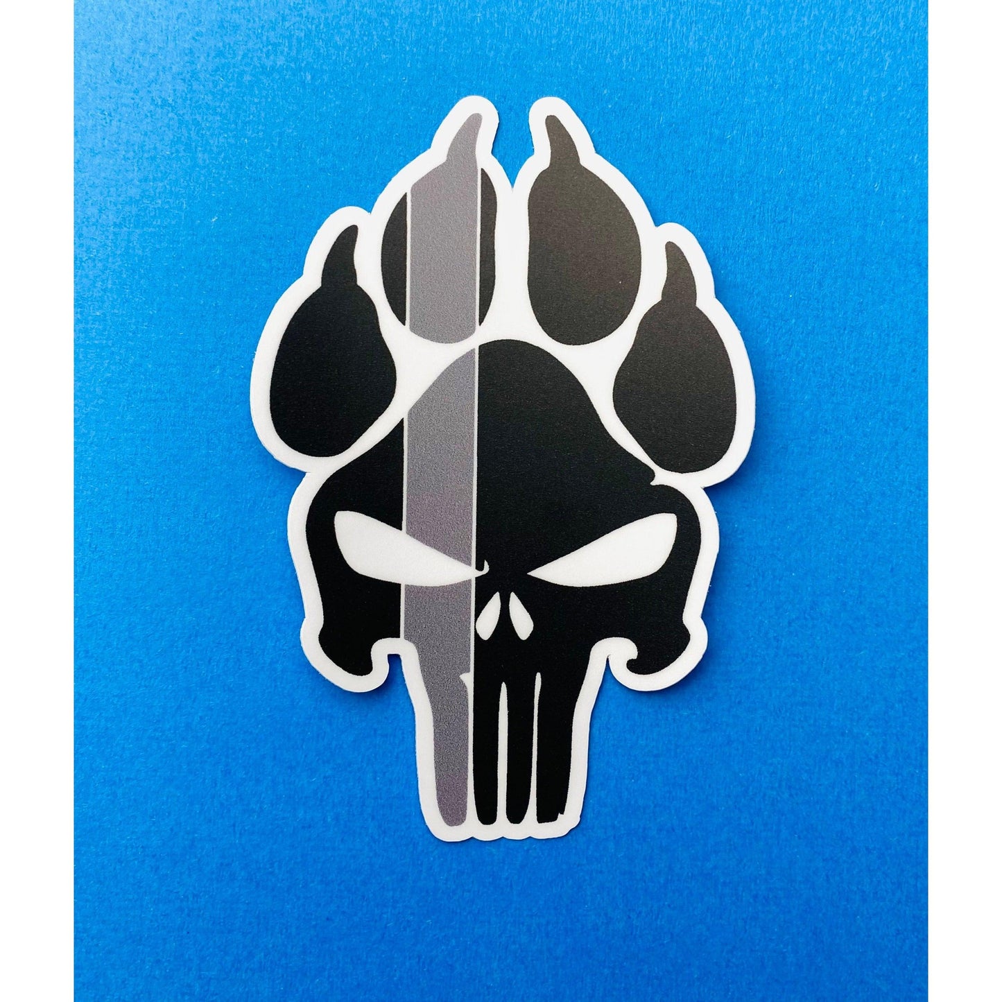 Corrections Officer K9 Police Punisher Pawprint Sticker, Sticker for Police K9 Handler, Dept of Corrections, Law Enforcement - Ottos Grotto :: Stickers For Your Stuff