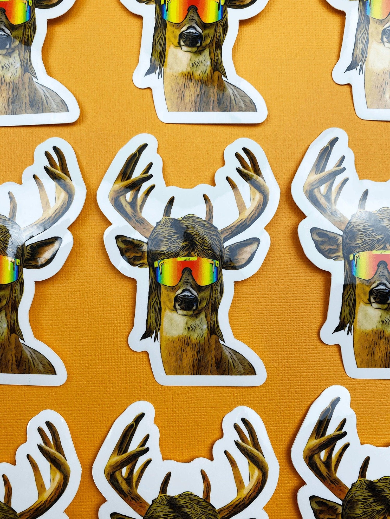 Funny Deer With a Mullet Sticker for Hunters Hunting Fans, Deer Sticker, Deer Hunting Gift, Deer Hunter Sticker, Deer Hunter Decal for Truck - Ottos Grotto :: Stickers For Your Stuff