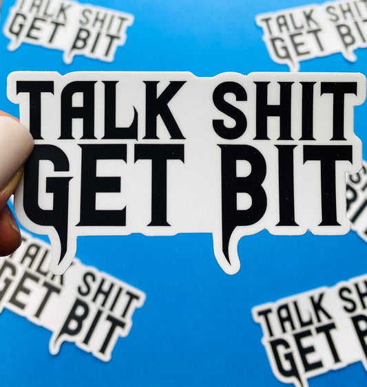 K9 Police Sticker, Funny Sticker for Police K9 Handler, Military K9, Schutzhund, GSD Owners, GSD Car Decal, Talk Shit Get Bit - Ottos Grotto :: Stickers For Your Stuff