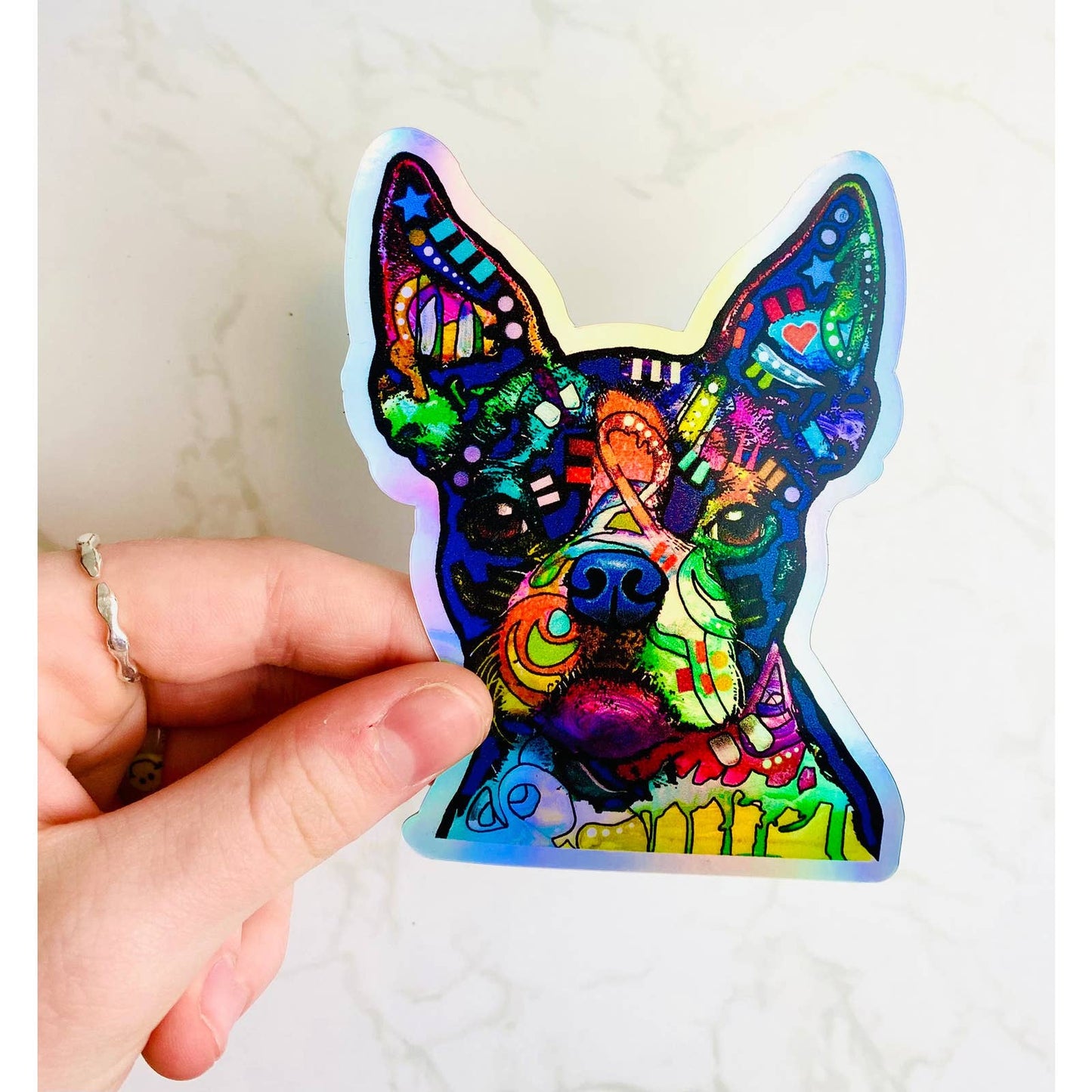 Dean Russo Holographic French Bulldog Sticker